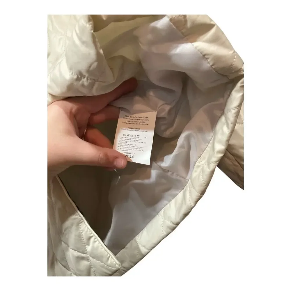 Pierre Cardin Coat Women Cream Size 44 - Picture 3 of 4